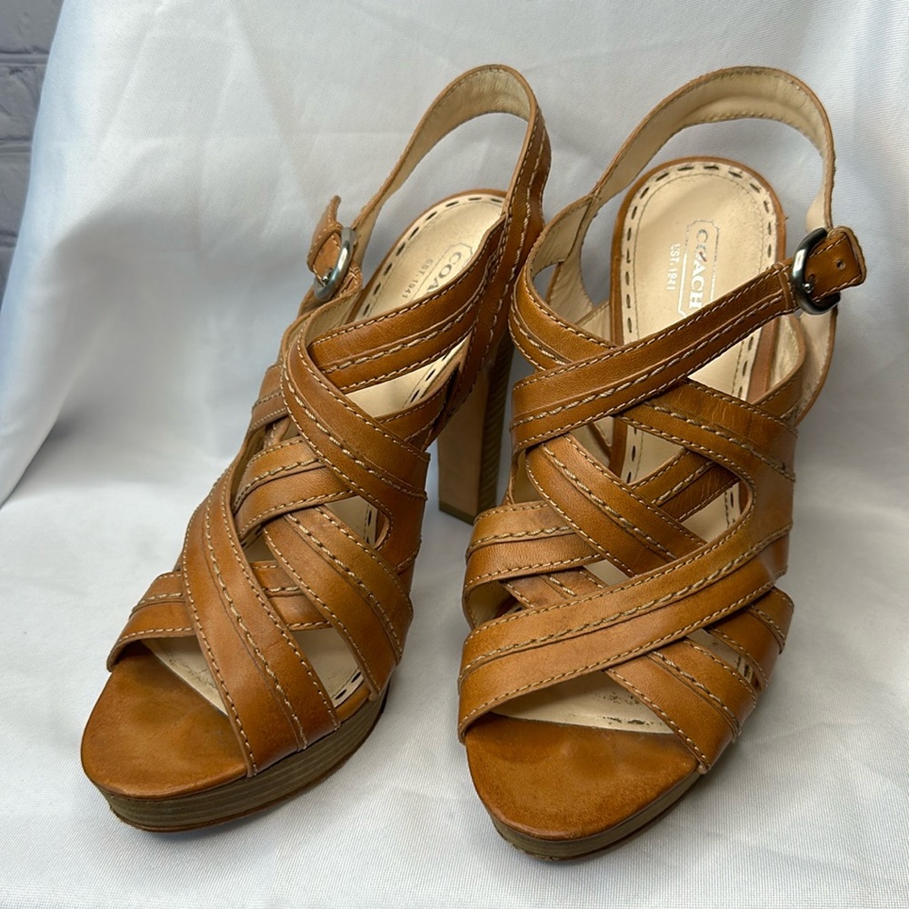 COACH Brynne Strappy Heels. Great condition 10B